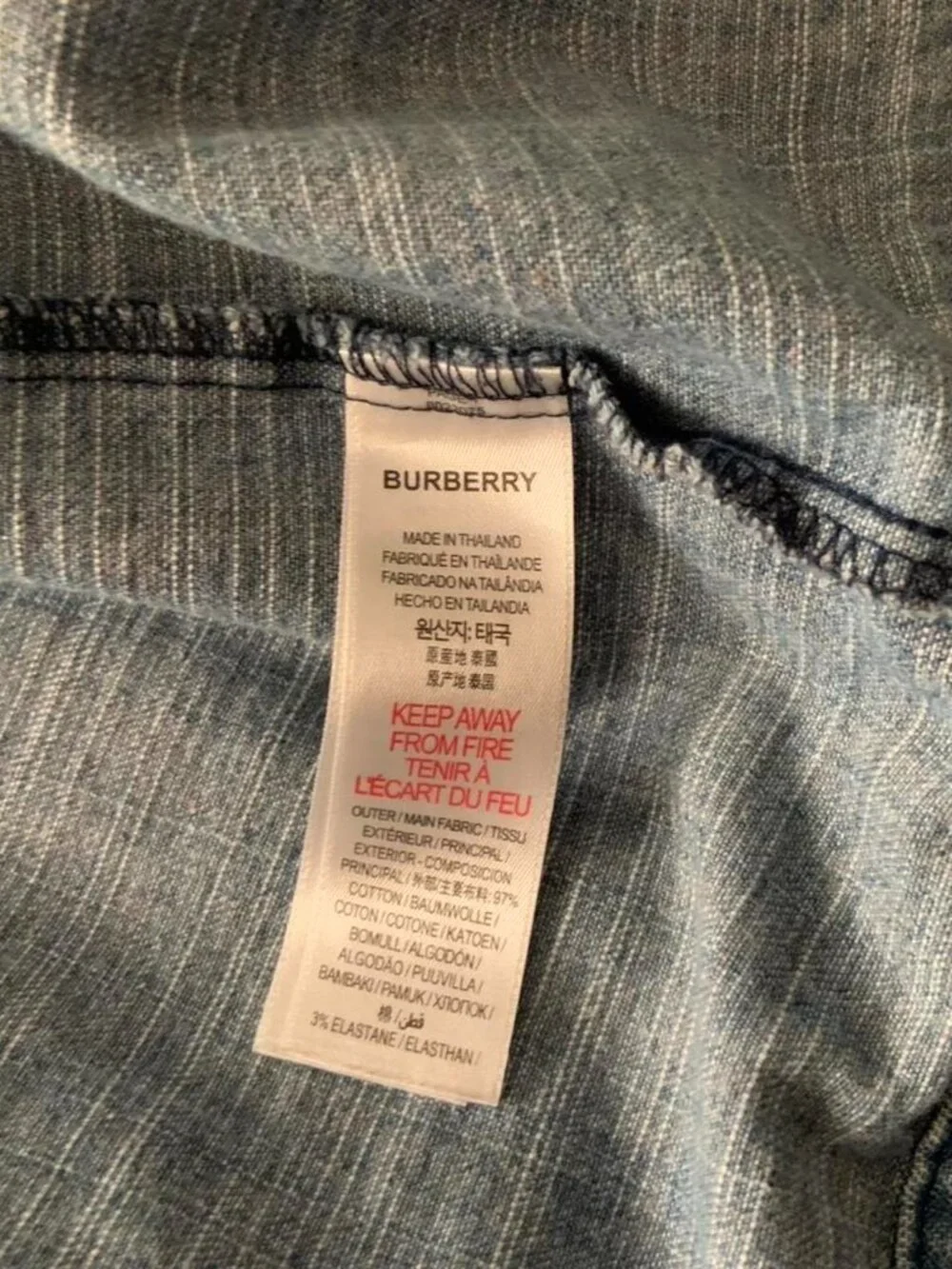 Authentic Burberry Logo Denim Trucker Jacket 16Y - Picture 3 of 13